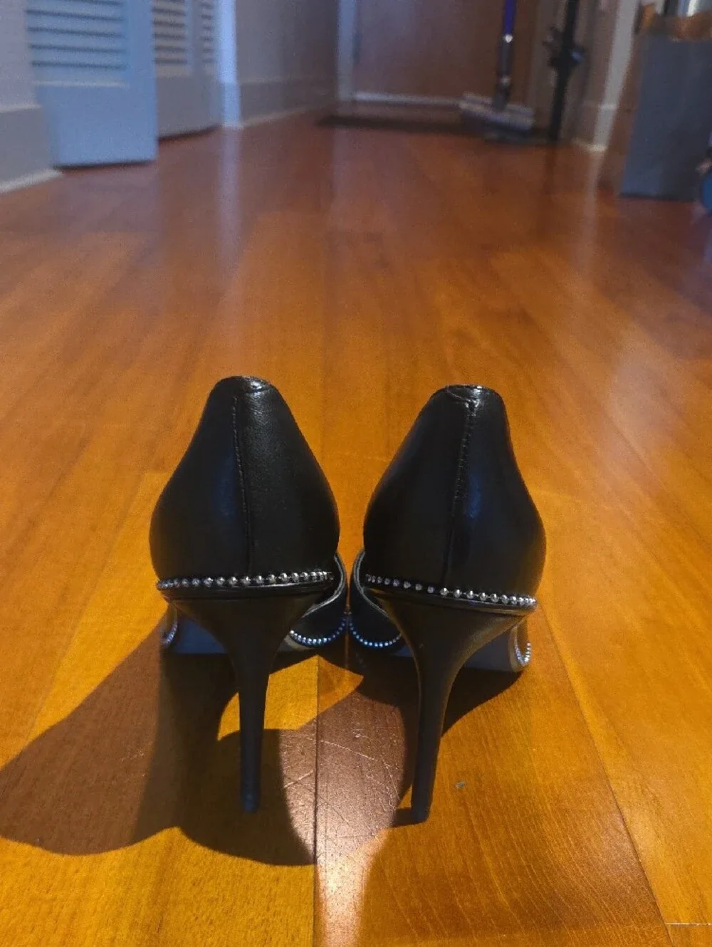 Bleecker & Bond Black Pointed D'Orsay Heels
